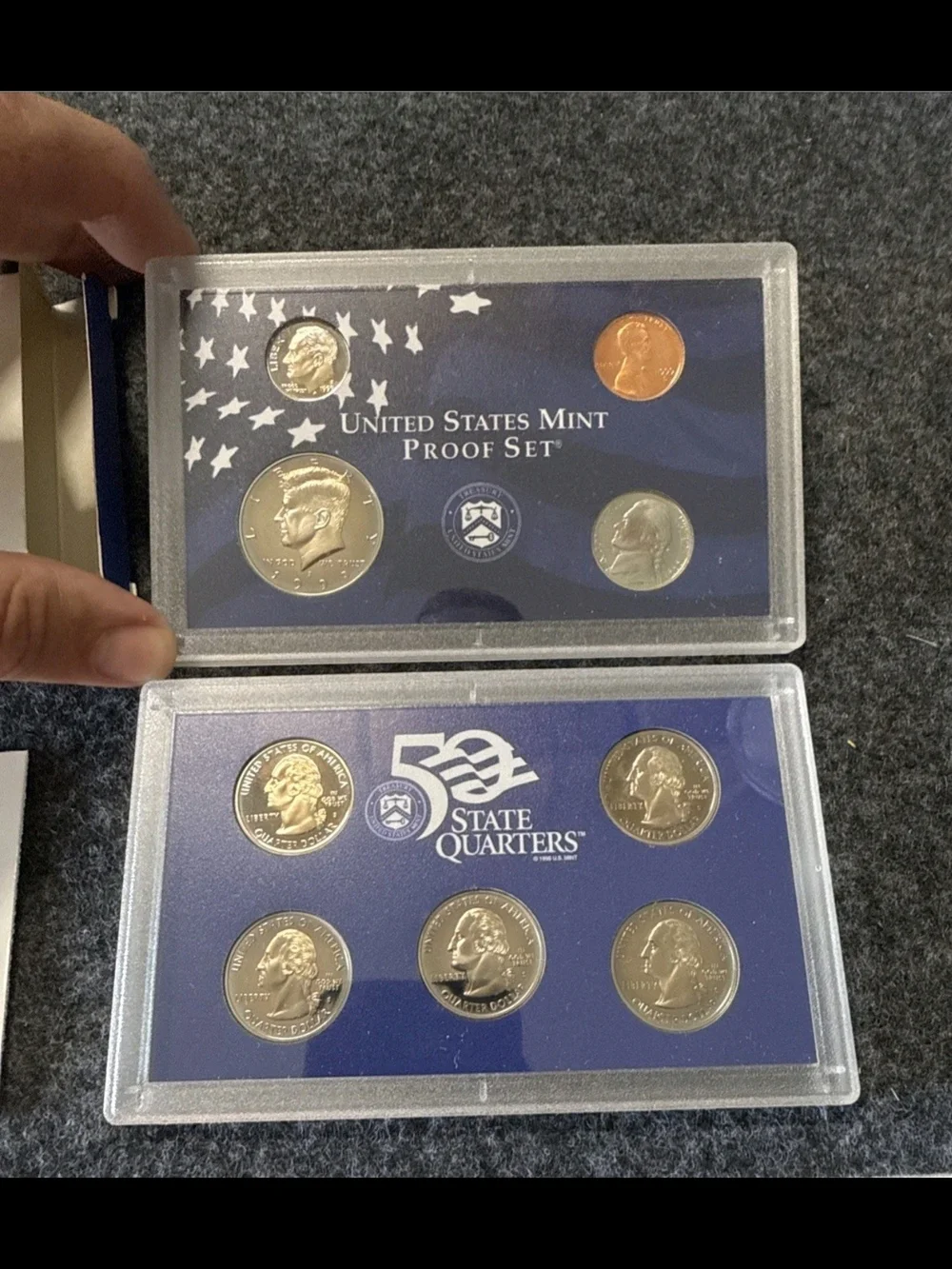 1999 Proof Set - Blue and White Packaging